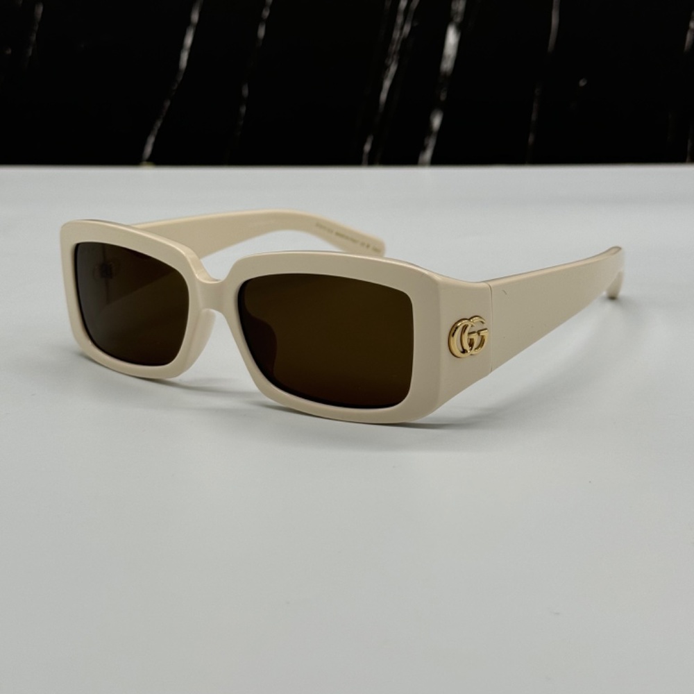 NEW GG1403SK 004 GUCCI BEIGE BROWN SQUARE WOMEN GUCCI SUNGLASSES - Picture 6 of 11